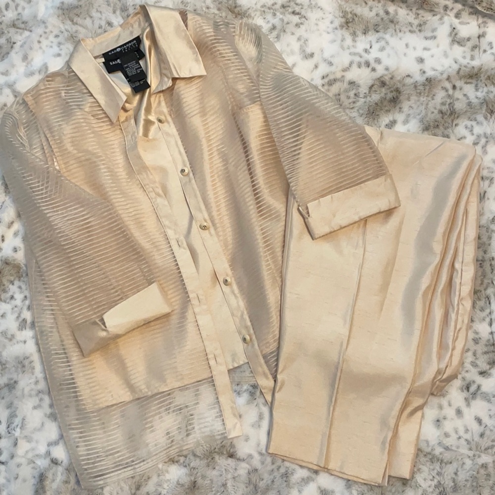 Sag Harbor Cream 3 Piece Pantsuit